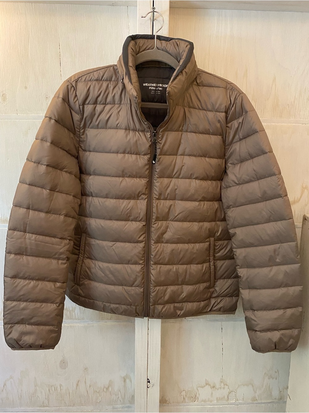 Weatherproof Taupe/Brown Lightweight Packable Puffer Jacket - Women